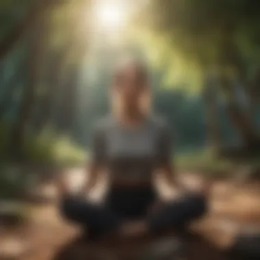 Mindfulness and Its Role in Weight Loss A serene environment with a person meditating