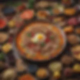 Colorful array of nutritious foods promoting a balanced diet