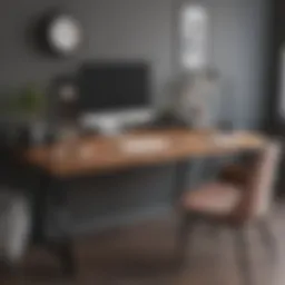 Modern minimalist work-from-home desk with ergonomic design
