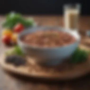Balanced Meal with Beans A well-balanced meal featuring beans as the main ingredient