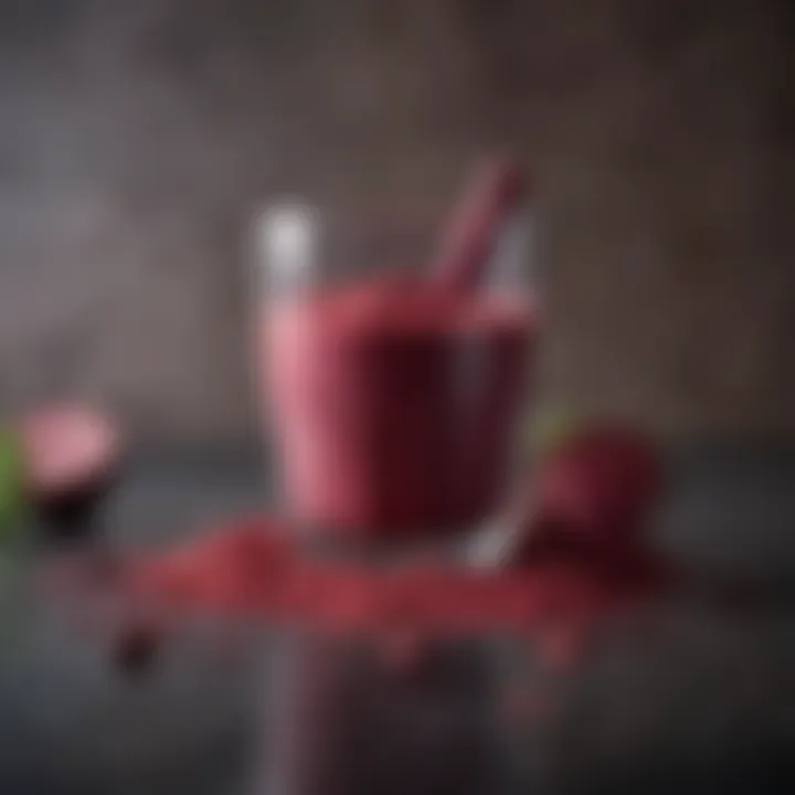 A refreshing smoothie incorporating beetroot powder and other ingredients