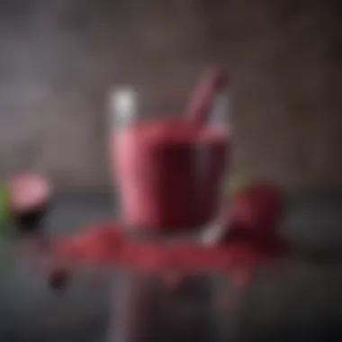 Incorporating Beetroot Powder into Your Daily Routine A refreshing smoothie incorporating beetroot powder and other ingredients