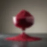 A vibrant display of beetroot powder in a bowl