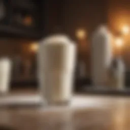 Creamy froth of high protein low fat milk