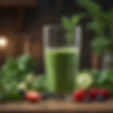 Revitalizing Green Smoothie Bursting with Freshness Healthy Green Smoothie with Fresh Ingredients