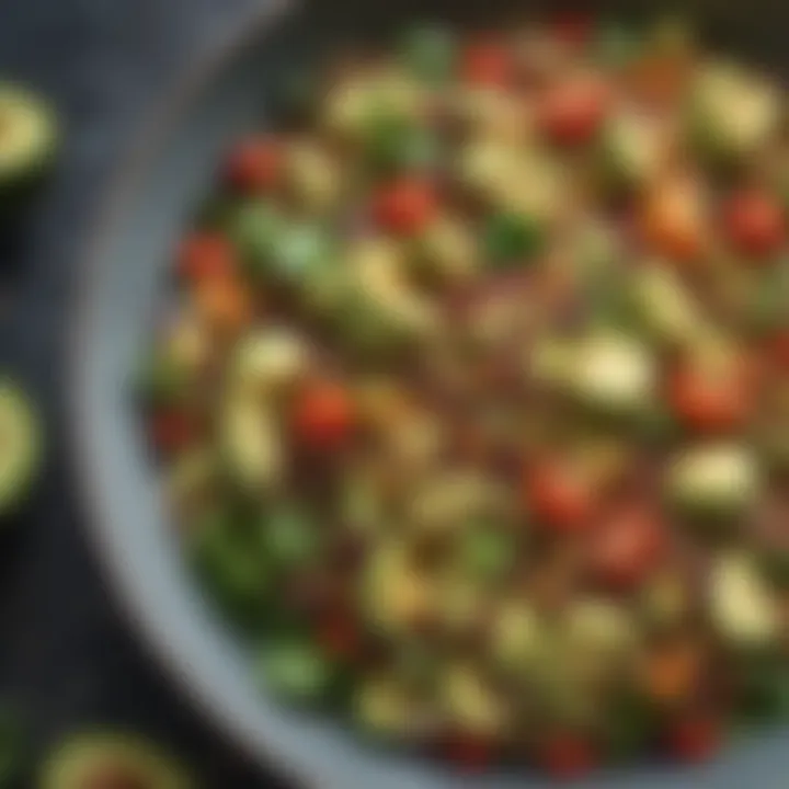 Colorful Quinoa Salad with Avocado Slices