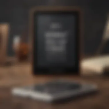 Kindle reader with adjustable font sizes