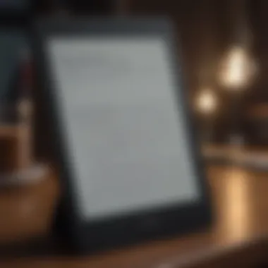 Kindle reader with anti-glare screen