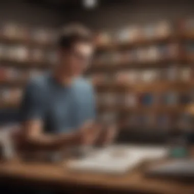 A person browsing a website dedicated to e-books and audiobooks.