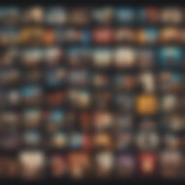 A collection of diverse book covers displayed on a digital screen.