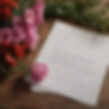 Brightening Spirits with Handwritten Notes A thoughtful handwritten note with a colorful bouquet