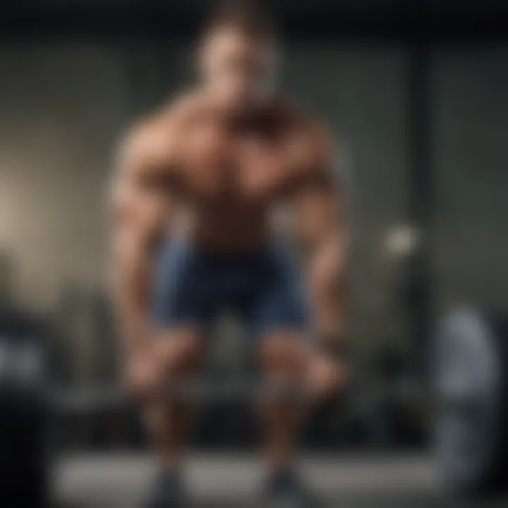 An individual performing a deadlift showcasing proper form and technique.