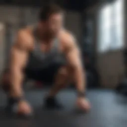 Strength training in a gym environment focusing on resistance exercises.