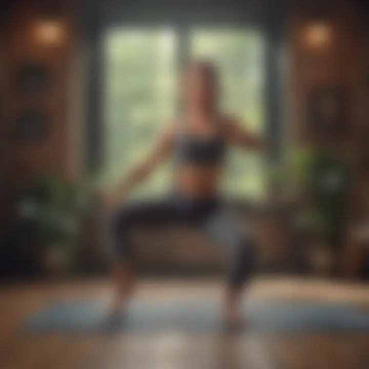 Yoga practice for core strength and balance