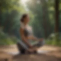 Beginner practicing yoga in a serene setting