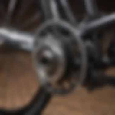 A close-up of a sleek and modern bike gear mechanism