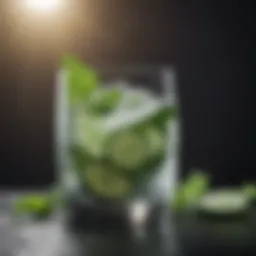 Refreshing cucumber and mint infused water