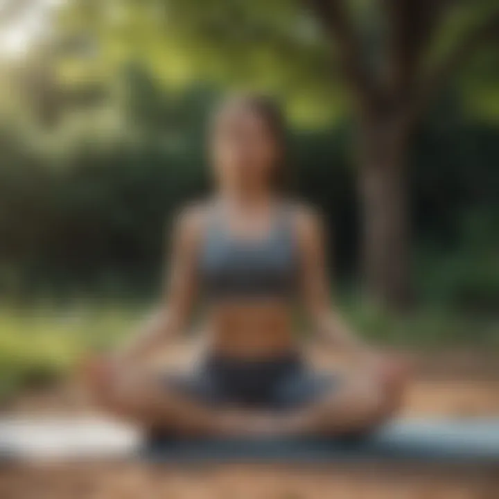 Revitalizing Exercise: A person practicing yoga in a serene outdoor setting