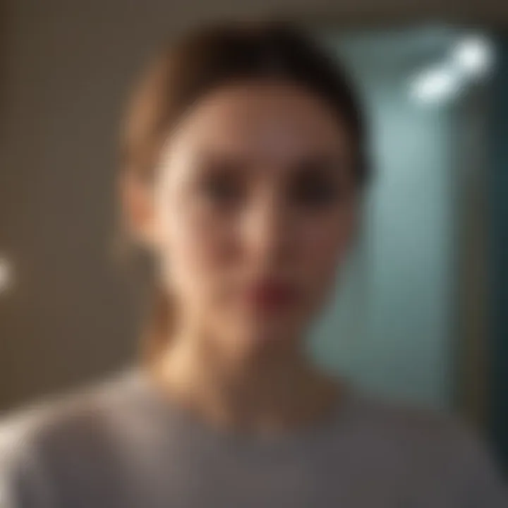 A person gazing into a mirror, representing self-assessment and awareness