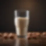 Nutrient-rich almond milk in a glass