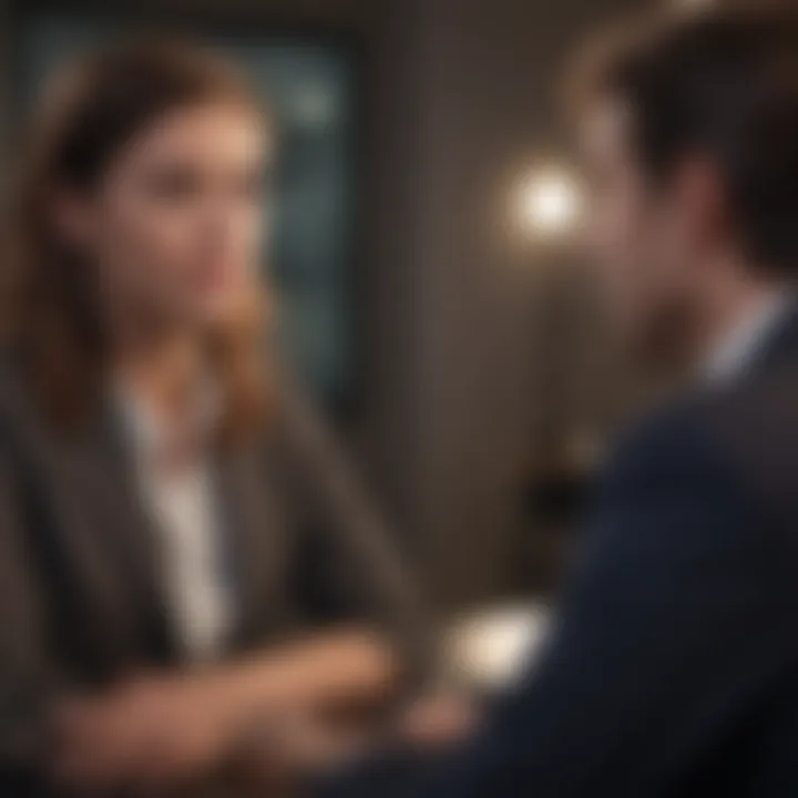 Candidate engaging with interviewer during a job interview