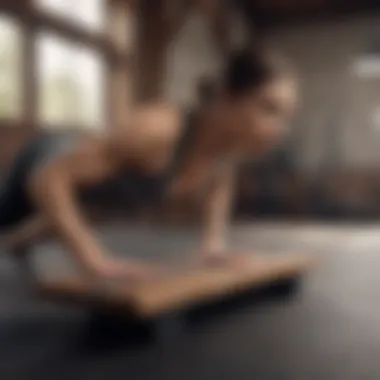 Strong individual demonstrating a challenging plank variation