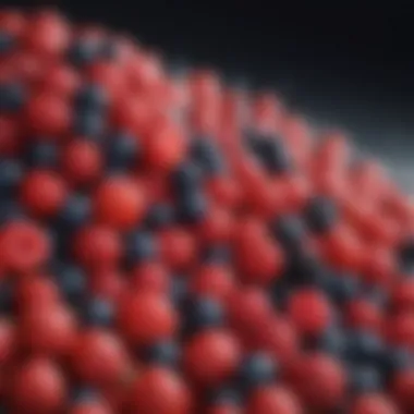 Colorful assortment of antioxidant-rich berries