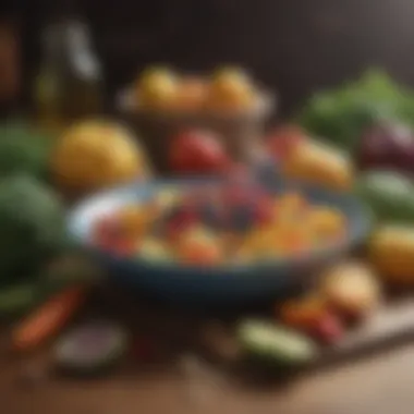 Nutritional Guidance Nutritional guidance with colorful fruits and vegetables