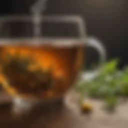 Herbal tea with soothing properties for a sore throat