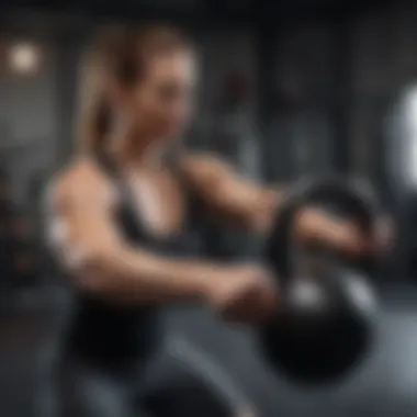 Kettlebell swing exercise for full-body workout