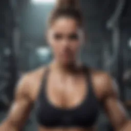 Dynamic workout routine illustrating strength training