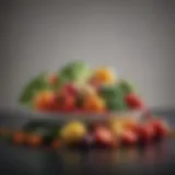 Colorful assortment of fresh vegetables and fruits