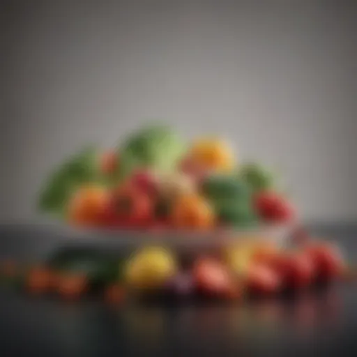 Colorful assortment of fresh vegetables and fruits