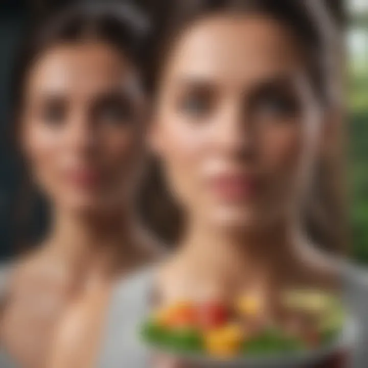 Before and after transformation showcasing healthy habits