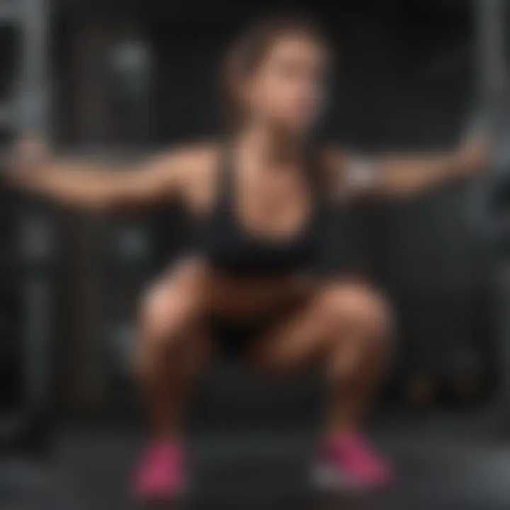 Woman performing squats with proper form