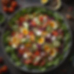 Colorful fresh salad with diverse vegetables
