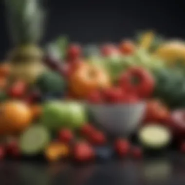 Colorful assortment of fresh fruits and vegetables for a balanced diet