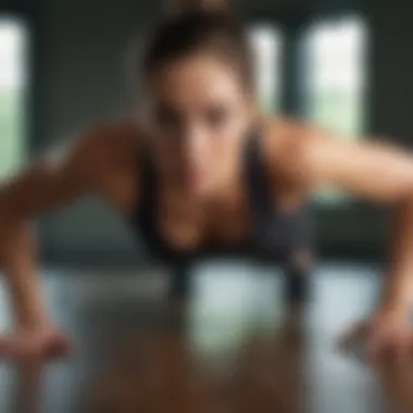 Woman performing plank exercise