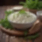 Creamy cottage cheese with fresh herbs