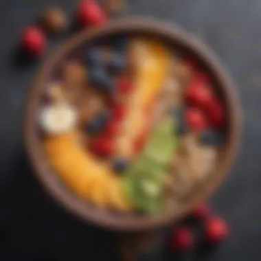 A vibrant smoothie bowl topped with fresh fruits and nuts, representing health.