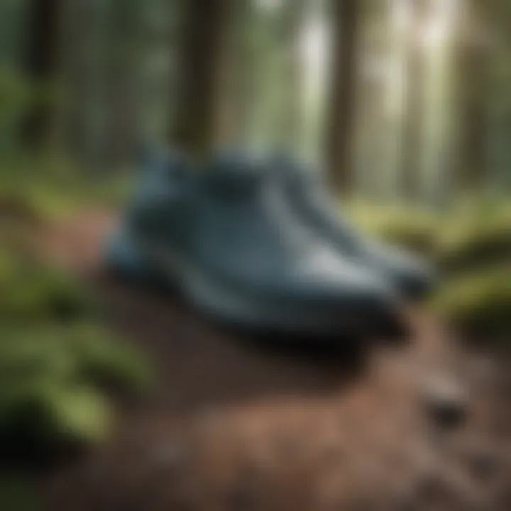 Running Shoes on a Forest Trail