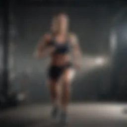 Woman doing high-intensity interval training