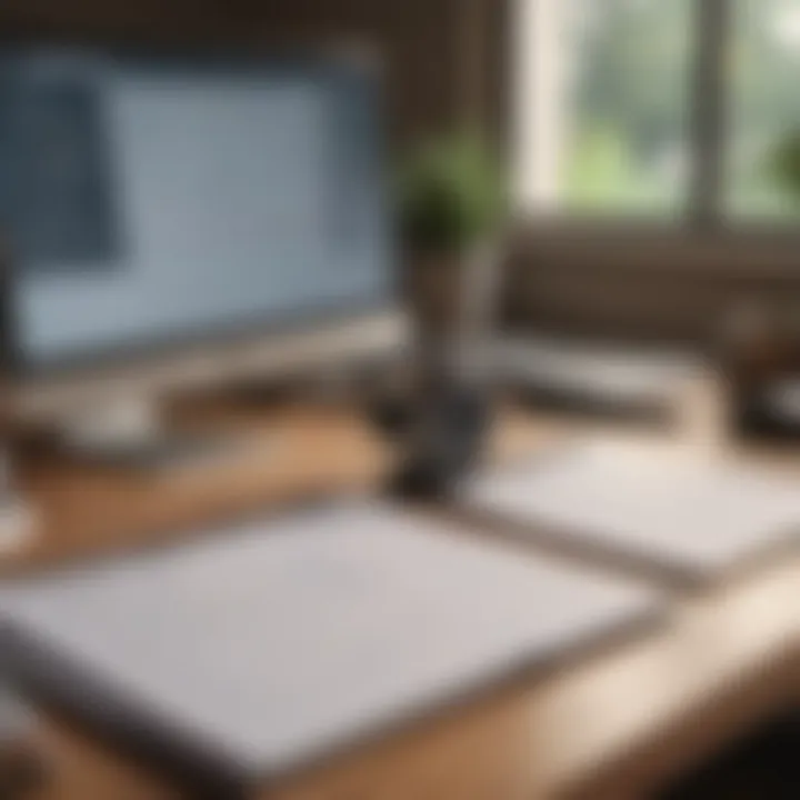 A well-organized workspace featuring a planner, a laptop, and a timer, symbolizing time allocation.