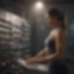 A person organizing a weekly fitness schedule