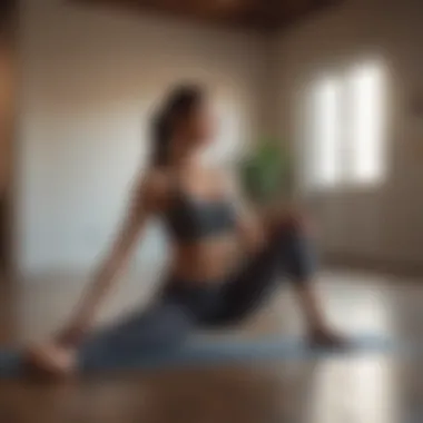 Yoga practitioner in a deep hip opener stretch