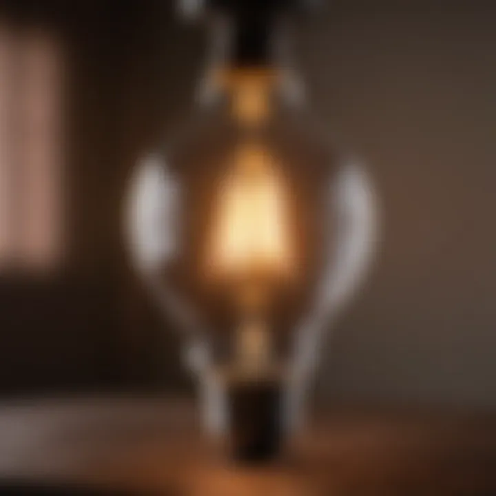 Lightbulb glowing with clarity