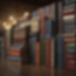 Illustration showing a diverse collection of books with unique covers