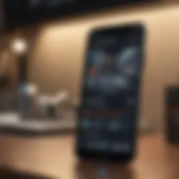 Overview of mobile applications on a desktop interface