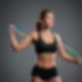 Dynamic upper body workout showcasing resistance band exercises for arm toning