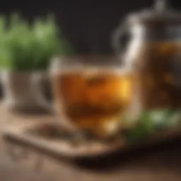 Soothing herbal tea blend for stomach relief